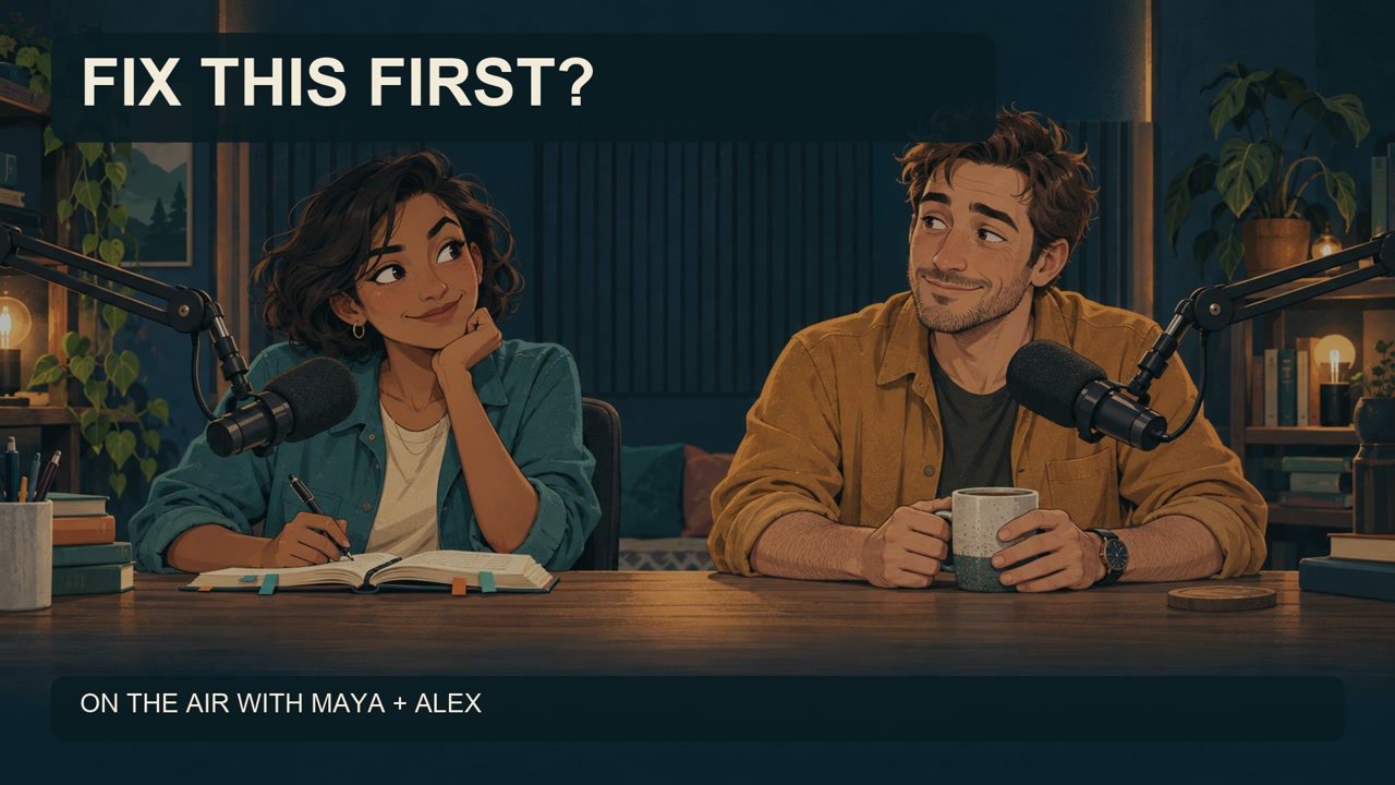 Maya and Alex in the studio
